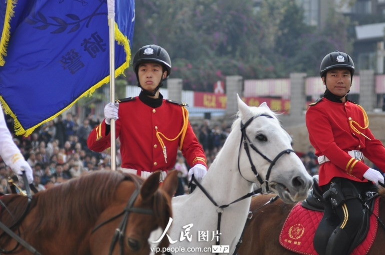 汇报表演!深圳光明骑警队的骑警们(高清组图)