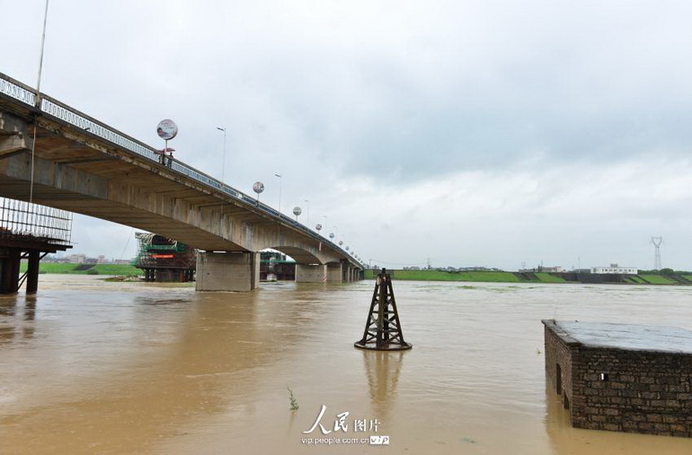 高清:浙江兰溪兰江水位超警戒水位