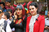尼泊尔同性恋"盛妆"游行