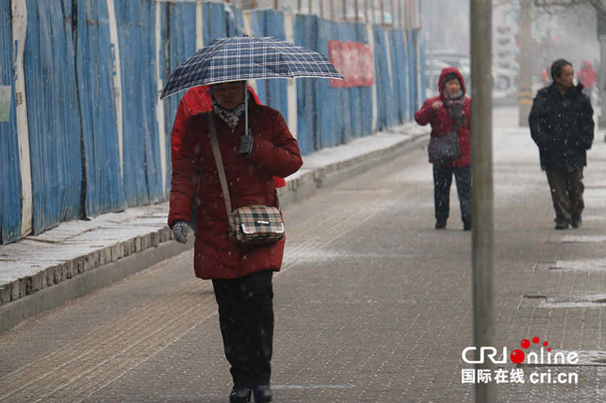 北京城区迎来2015年首场降雪(高清组图)