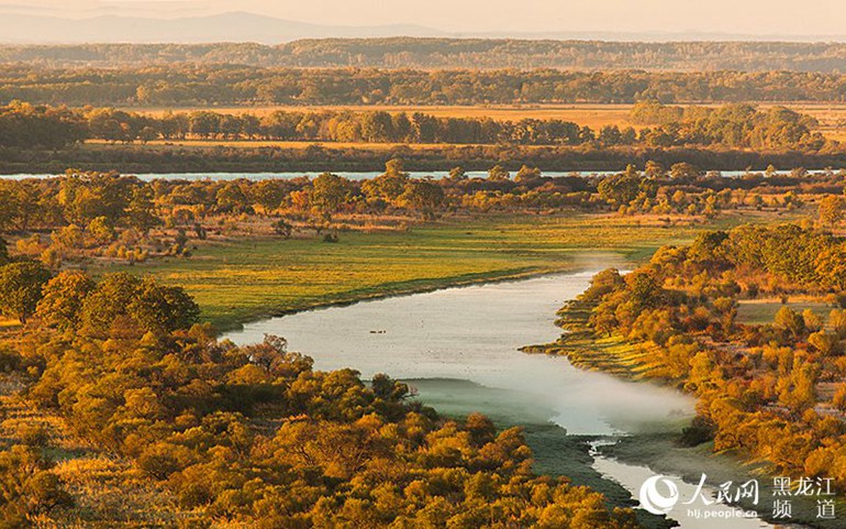 黑龙江省虎林市珍宝岛湿地属乌苏里江水系，境内的主要河流有乌苏里江、小木河、阿布沁河、七虎林河。位于黑龙江省虎林市东部，完达山南麓，以乌苏里江为界与俄罗斯隔水相望，总面积4.45万公顷，2008年被国务院批准为国家级自然保护区，2011年列入国际重要湿地名录。
