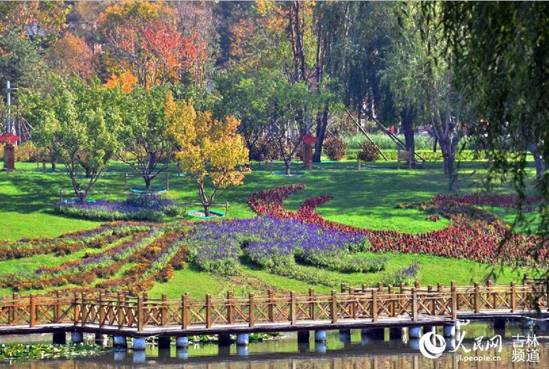 金秋时节，长春公园的如诗美景，装点了市民的生活。