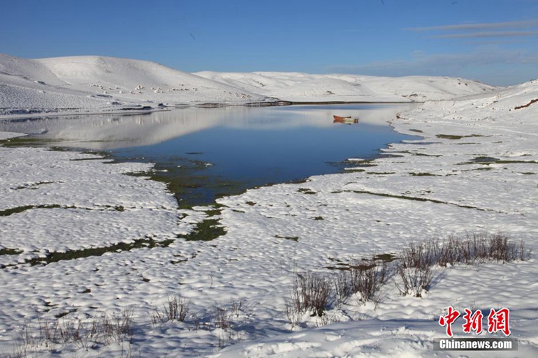 10月11日，大山包镇雪景宛如“童话世界”。